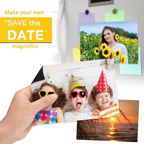 yahenda 40 ورقة لاصقة مغناطيسية 4 × 6 بوصة مغناطيس قابل للقطع للحرف اليدوية، سهل التقشير واللصق، ورق مغناطيسي مرن مع دعم ذاتي اللصق للصور، ختم معدني لتخزين القوالب المعدنية in Kuwait