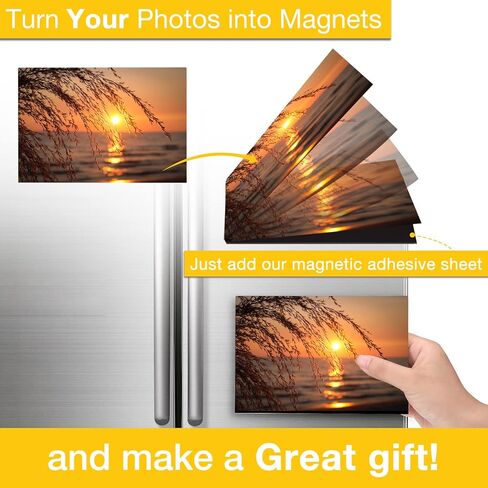 yahenda 40 ورقة لاصقة مغناطيسية 4 × 6 بوصة مغناطيس قابل للقطع للحرف اليدوية، سهل التقشير واللصق، ورق مغناطيسي مرن مع دعم ذاتي اللصق للصور، ختم معدني لتخزين القوالب المعدنية in Kuwait