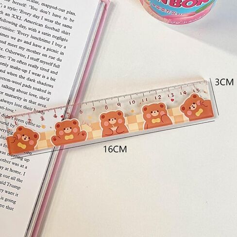 4 Pcs Cute Cartoon Rulers 15cm Straight Ruler Acrylic Ruler Lovey Animal Ruler Cartoon Small Ruler Centimeter Measuring Ruler Journal Ruler (Cute Animal) in Saudi Arabia