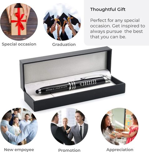 Henry David Thoreau Engraved Luxury Gift Pen with Motivational Quote - Go Confidently in the Direction of Your Dreams. Live the Life You've Imagined. - Graduation Executive Business Gift for Him Her in Kuwait