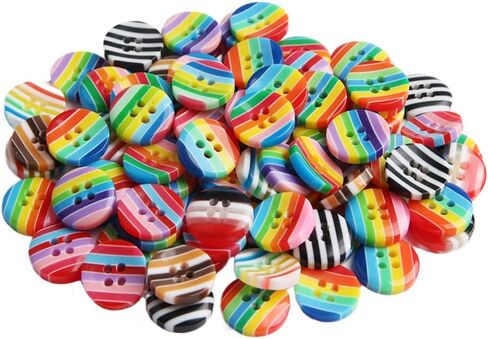 Wixine 50 قطعة من إكسسوارات الخياطة المختلطة من الراتنج، أزرار بأربعة فتحات، أزرار سترة واقية، أزرار قميص صيفي in Kuwait