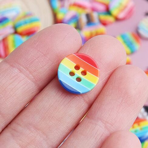 Wixine 50 قطعة من إكسسوارات الخياطة المختلطة من الراتنج، أزرار بأربعة فتحات، أزرار سترة واقية، أزرار قميص صيفي in Kuwait