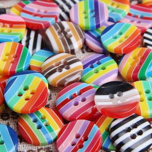 Wixine 50 قطعة من إكسسوارات الخياطة المختلطة من الراتنج، أزرار بأربعة فتحات، أزرار سترة واقية، أزرار قميص صيفي in Kuwait