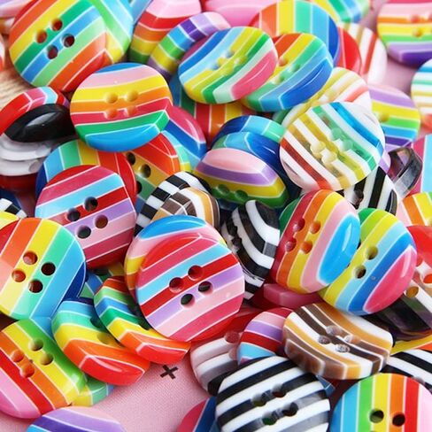 Wixine 50 قطعة من إكسسوارات الخياطة المختلطة من الراتنج، أزرار بأربعة فتحات، أزرار سترة واقية، أزرار قميص صيفي in Kuwait