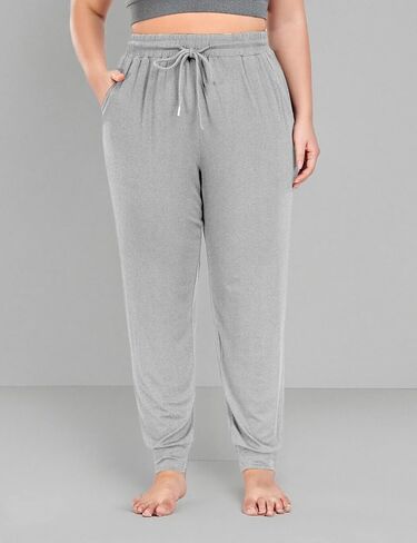 COOTRY Women's Plus Size Lounge Yoga Pants Loose Comfy Casual Joggers Drawstring with Pockets in Kuwait