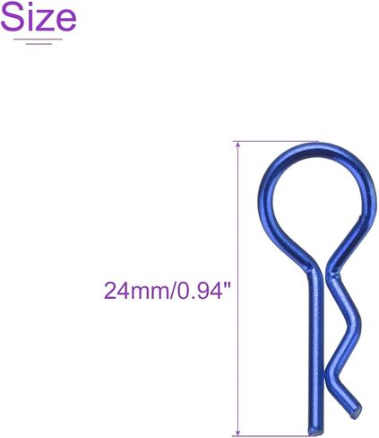 DMiotech 25Pcs Body Clips Bent RC Car Shell Clip Model Car R Pins Blue Universal Shell Replacement Parts for 1/10 Scale RC Car in Saudi Arabia