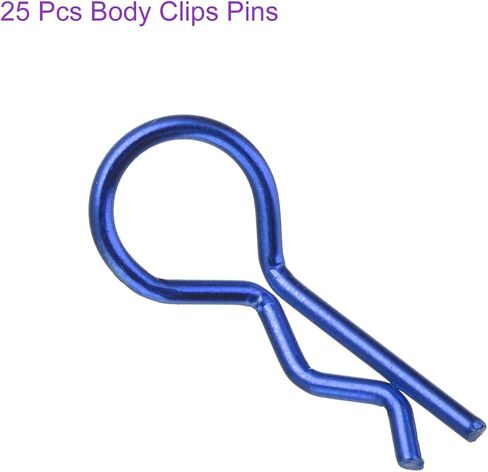 DMiotech 25Pcs Body Clips Bent RC Car Shell Clip Model Car R Pins Blue Universal Shell Replacement Parts for 1/10 Scale RC Car in Saudi Arabia