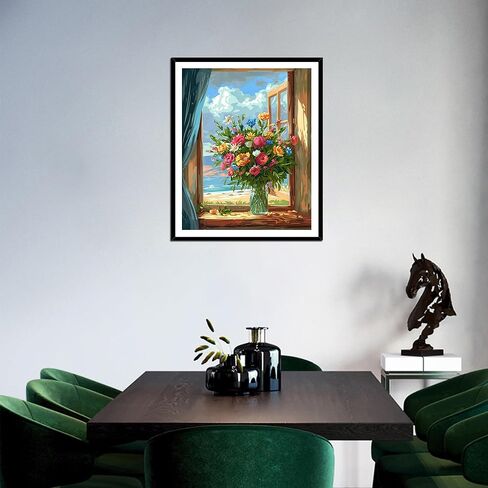 Great Smoky Mountains National Park Paint by Numbers Kit for Adults, Sunset Landscape DIY Paint by Number for Beginner, Forest Plant Acrylic Oil Painting Home Wall Decor(16×20inches, Unframe) in Kuwait