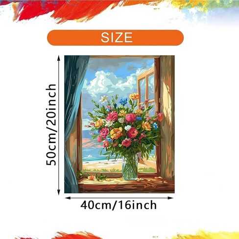 Great Smoky Mountains National Park Paint by Numbers Kit for Adults, Sunset Landscape DIY Paint by Number for Beginner, Forest Plant Acrylic Oil Painting Home Wall Decor(16×20inches, Unframe) in Kuwait