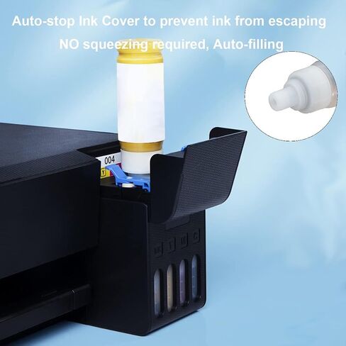 Empty Printer Ink Bottle (8 Packs) for ET-8550 ET-8500 ET-2803 ET-2800 ET-2720 502 512 552 522 Ink Refill Bottles in Saudi Arabia