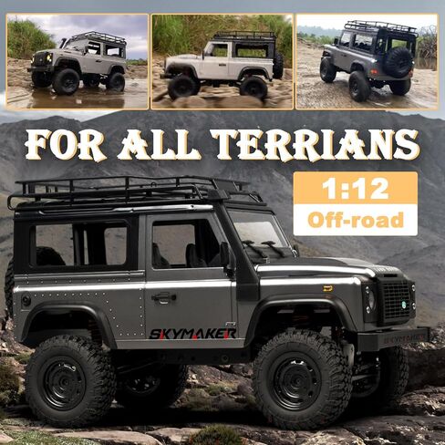 Skymaker 2024 New MN99S 1:12 RC Jeep Off-Road RC Car 4x4 2.4G نسبة كاملة 4WD تسلق سيارة RC زاحفة مع أضواء شاحنة بيك اب مع بطاريتين 1200 مللي أمبير في الساعة in Kuwait