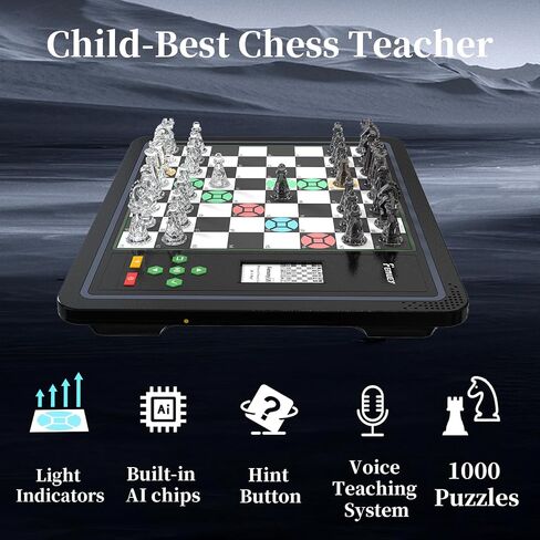 Electronic Chess Set, Computer Chess Game, Electronic Chess Set Game, Chess Sets Games Lovers, for Beginners Great Partner for Play and Practice in Saudi Arabia