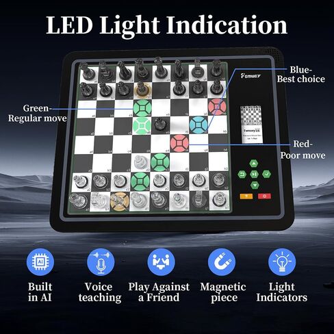 Electronic Chess Set, Computer Chess Game, Electronic Chess Set Game, Chess Sets Games Lovers, for Beginners Great Partner for Play and Practice in Saudi Arabia