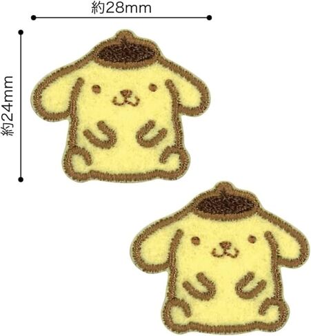 パイオニア(ワッペン) Pioneer SCW480-SCW49 Pioneer Sanrio Chromi 2 Piece Set Width 1.1 x Height 0.9 inches (28 mm) x Height 0.9 inches (23 mm), Sealing and Iron, Dual Use in Saudi Arabia