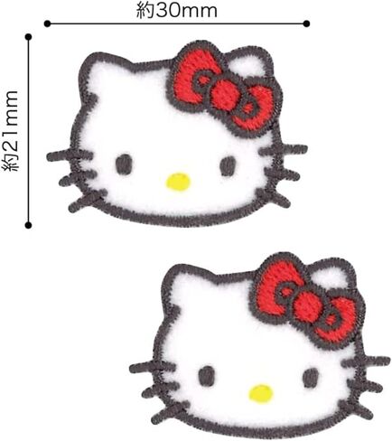 パイオニア(ワッペン) Pioneer SCW480-SCW49 Pioneer Sanrio Chromi 2 Piece Set Width 1.1 x Height 0.9 inches (28 mm) x Height 0.9 inches (23 mm), Sealing and Iron, Dual Use in Saudi Arabia