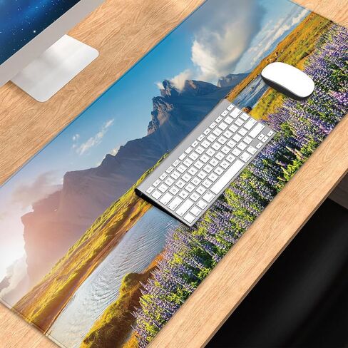 Arizona Desert Mouse Pad, Cactus Desk Pads Soft Smooth Surface and 3mm Anti-Slip Rubber Base, Desert Landscape Desk Mat with Seamed Edges, Keyboard Mousepad for Gaming, Home, 31.5 X 11.8 Inch in Saudi Arabia