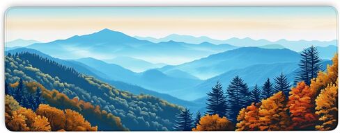 Arizona Desert Mouse Pad, Cactus Desk Pads Soft Smooth Surface and 3mm Anti-Slip Rubber Base, Desert Landscape Desk Mat with Seamed Edges, Keyboard Mousepad for Gaming, Home, 31.5 X 11.8 Inch in Saudi Arabia