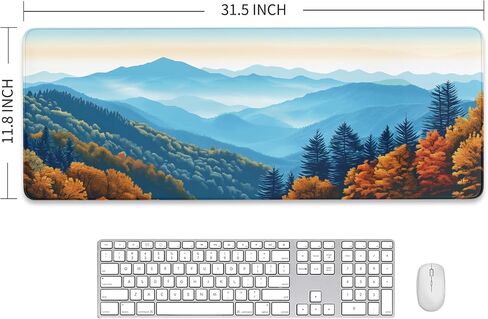 Arizona Desert Mouse Pad, Cactus Desk Pads Soft Smooth Surface and 3mm Anti-Slip Rubber Base, Desert Landscape Desk Mat with Seamed Edges, Keyboard Mousepad for Gaming, Home, 31.5 X 11.8 Inch in Saudi Arabia