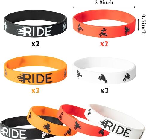 مجموعة لوازم حفلات أعياد الميلاد من ANGOLIO مكونة من 36 قطعة من ANGOLIO تتضمن أساور المعصم وشارات أزرار موتوكروس وسلسلة مفاتيح لمستلزمات حفلات الدراجات النارية لصالح الأطفال والمراهقين ومحبي موتوكروس in Kuwait