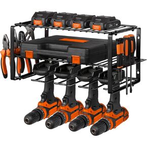 Power Tool Organizer Heavy Duty Tool Shelf Organizer | Wall Mounted Garage Storage Rack for Handheld & Power Tools | Perfect for Father's Day