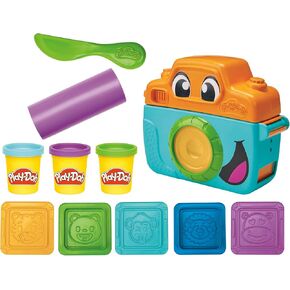 مجموعة Play-Doh Photo Fun Starter، لعبة كاميرا للأطفال للعب التظاهري والفنون والحرف اليدوية للفتيات والأولاد من عمر سنتين فما فوق مع 7 ملحقات ومفرش لعب