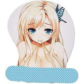 Kashiwazaki Sena C Anime 3D Mouse Pad with Soft Wrist Rest Gaming 3D Mousepads 2Way Skin