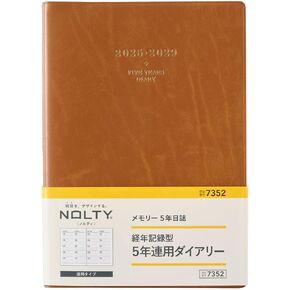 NOLTY Memory A5 5-Year Diary Planner 2025-2029, Japanese Edition, Beige
