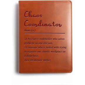 Chaos Coordinator Gifts Leather Notebook for Women，Chaos Coordinator Gifts for Boss，Office Gifts for Women Coworker Assistant Teacher (an expert)