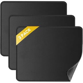 3 Packs Mouse Pad with Stitched Edge, Ultra-Smooth Surface Mouse Pads with Anti-Slip Rubber Base, Washable, Waterproof & Soft Mouse Pads for Computers, Laptop, PC, Office & Home
