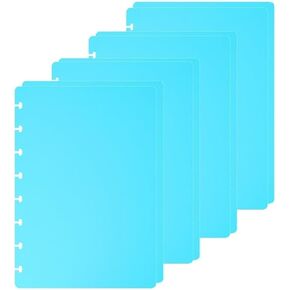Mini Discbound Journal PP Covers/Index (4 Set) Candy Colors Compatible with Circa Arc TUL and Happy Planner(Black,Mini)