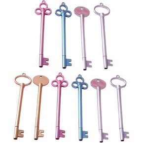 10Pcs Novelty Gel Pen Key Shape Gel Ink Pen Funny Writing Pens for Kid Boy Girl Reward Christmas Stocking Fillers