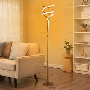 Floor Lamp,LED Modern Floor Lamps for Living Room,2500LM/40W-3-Color/Endless Dimmable Remote Control Standing Lamp,63" Black Floor Lamp for Living Room Bedroom Office.