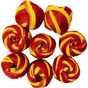 Tulsi Moli Dhaga Kalava for Pooja | | 100% Cotton Kalawa Mauli Dhaga Roll for Puja | | Set of 12 Pcs (20gm Each) | | Colour -Red,Yellow