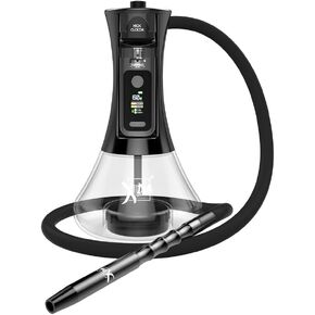 Xtra Electronic Shisha - Electric Portable Hookah Set for Travel - Portable Electric Hookah Set with Hose, Pipe, Mouthpiece, Pod, Coils, Cleaning Tools, Carrying Case, Rechargeable Battery - Easy Assembly, No Coal Needed.