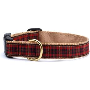 'Up Country – NRP C XL New Red Plaid Dog Collar, Wide 1, XL