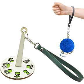 خيوط المعصم المحمولة، حامل خيوط التشابك والاختلال للحياكة، حامل لوازم الحياكة هدية لمحبي الحرف اليدوية (أخضر) in Kuwait