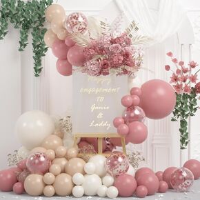Pearl White Balloons, 78Pcs Double Stuffed Balloons Arch Kit Different Sizes 18/12/10/5 Inch Pearl Ivory Balloon Garland Kit for Wedding Bridal Baby Shower Engagement Birthday