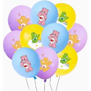 18pcs Cute Bear Balloon Decorations - 3 Styles Colorful Latex Balloons Bunch for Boys & Girls Birthday Party Supplies