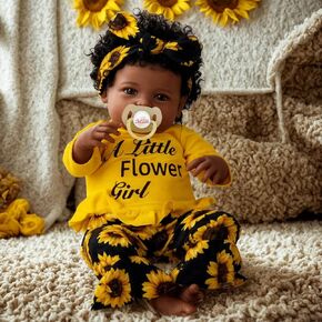 BABESIDE Reborn Baby Dolls Black Girl, 20 Inch Newborn African American Real Life Realistic Black Baby Girl Dolls Soft Vinyl and Cloth Body with Feeding Kit Gift Box for Kids Age 3+