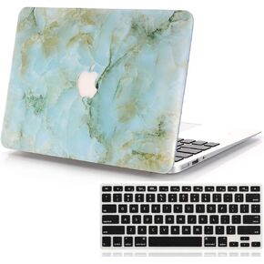 متوافق مع حافظة MacBook Air مقاس 13 بوصة، إصدار 2018 2019 2020 (A2337 A2179 A1932) حافظة صلبة وغطاء لوحة المفاتيح (أزرق سماوي) in Saudi Arabia