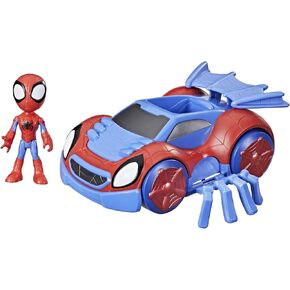 Spidey and His Amazing Friends Marvel Change 'N Go Web-Crawler and Spidey Action Figure, 2-in-1 Vehicle, 4-Inch Figure, for Kids Ages 3 and Up