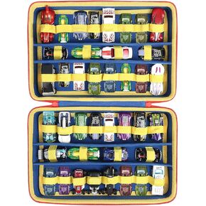 co2CREA Hard Toy Cars Storage Case Compatible with Hot Wheels Toy Cars Set, Toy Car Organizer Case Hold 40 Hot Wheels Cars, Matchbox Cars, Mini Toys (Case Only)