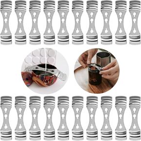 20pcs Metal Candle Wick Centering Devices, Silver Stainless Steel Candle Wick Holder for Candle Making