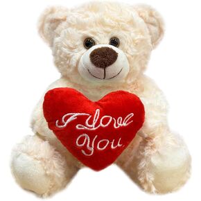 Stuffed Teddy Bear Dolls with Heart Cute Animal Plush Toy for Girlfriend Mom Anniversary Valentines Birthdays Gifts 12''