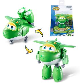 Super Wings Transformers Plane Toys, 5 Crystal Airplane Figures, 2 in 1 Rescue Bots Action Figures for 3-7 Year Olds