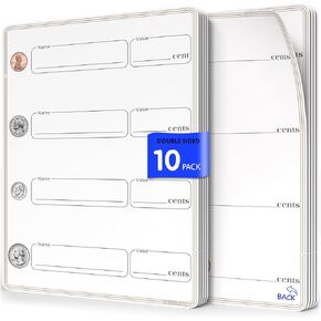SCRIBBLEDO Coin Practice 9"x12" Small White Board Dry Erase Sheets Math Manipulatives 2nd Grade Money Learning Homeschool Supplies Teacher Students Classroom Pack of 10 Sheets