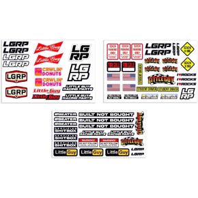 Little Guy Racing Parts LGRP Axial SCX24 1/24 Scale Complete Sticker Sheets (Premium x1, Retro x1, OG x1)
