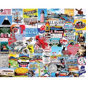 White Mountain Puzzles New I Love Maine, 1000 Piece Jigsaw Puzzle