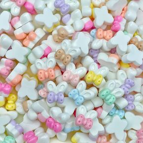100pcs Slime Charms Resin Fake Candy Cake Mushroom Charms Kawaii Cute Set Mixed Assorted Sweets Flatback Slime Beads Making Supplies for DIY Craft Making and Ornament Scrapbooking (Mushroom) in Kuwait
