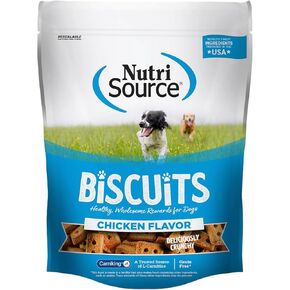 NutriSource Grain-Free Dog Treats, Chicken Biscuits, 14oz